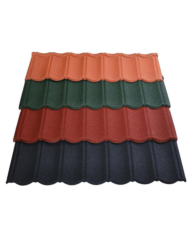 1340mm x 420mm Stone Coated Metal tile Zin Traditional Bond roofing tile For communities