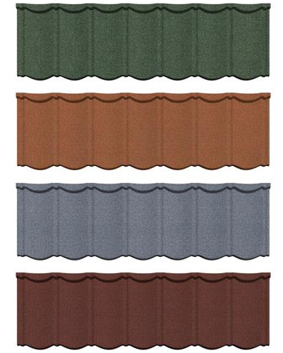 1340mm x 420mm Stone Coated Metal tile Zin Traditional Bond roofing tile For communities