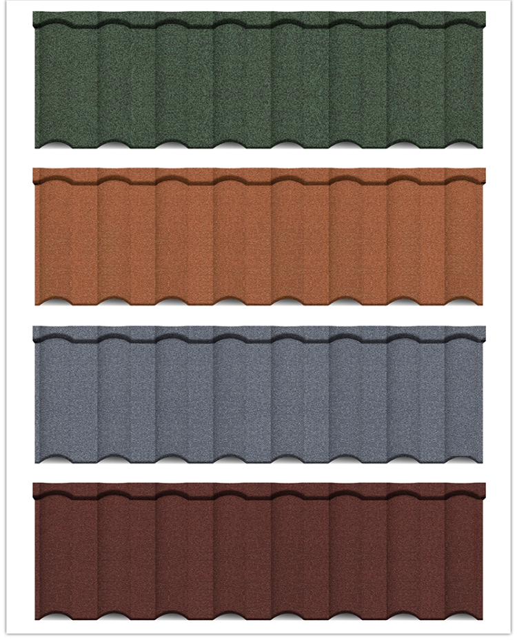 Acid Resistance Milano Roof Tiles European Steel Sand Coated Roofing Sheet For Workshop