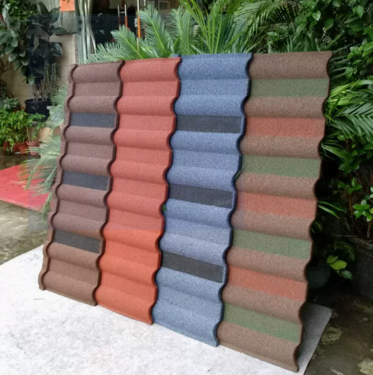 Weather Resistance Stone Coated Metal Roofing Tiles Lightweight 0.25mm 0.3mm 0.4mm 0.45mm Steel Milano Tile